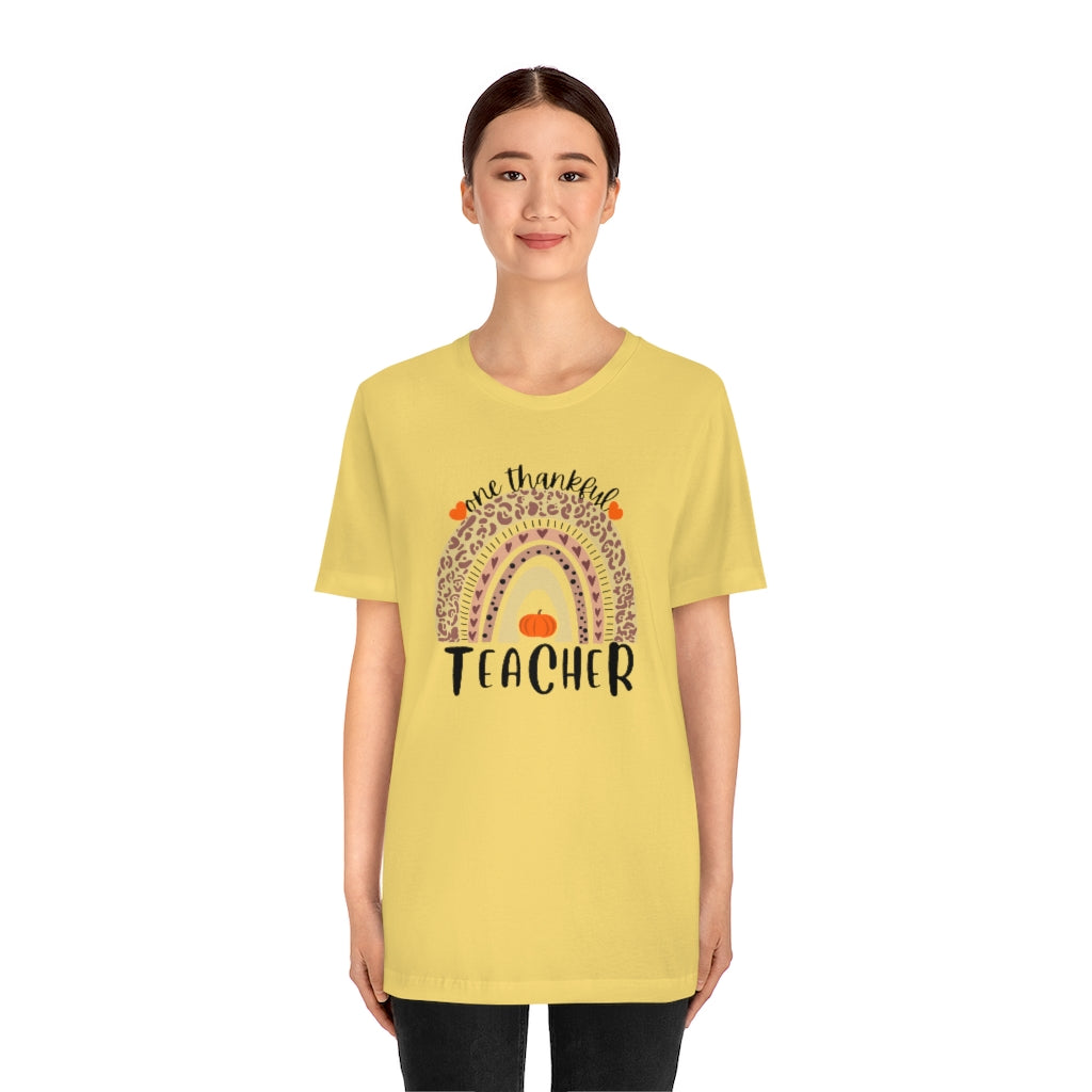 One Thankful Teacher Unisex Jersey Short Sleeve Tee