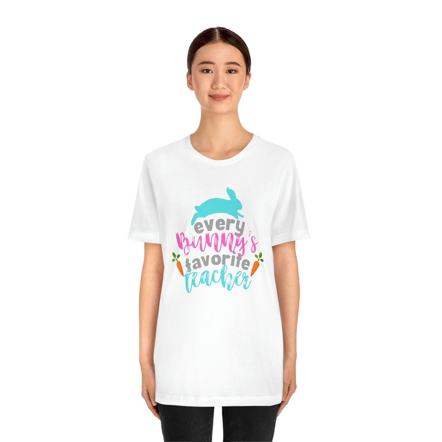 Every Bunny's Favorite Teacher Unisex Jersey Short Sleeve Tee