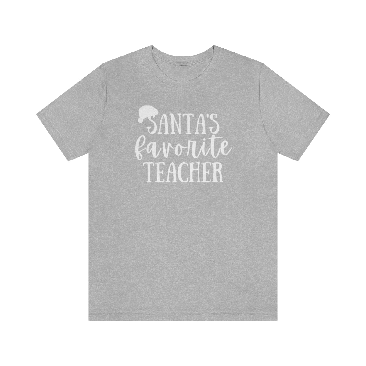 Santa's Favorite Teacher Unisex Jersey Short Sleeve Tee