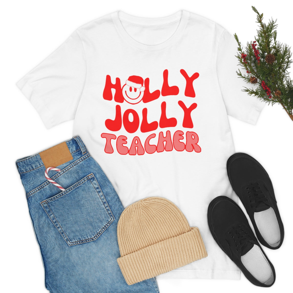 Holly Jolly Teacher Tee