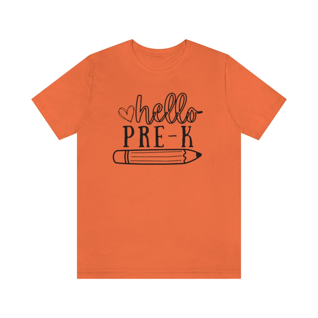 Hello Pre-K Unisex Jersey Short Sleeve Tee