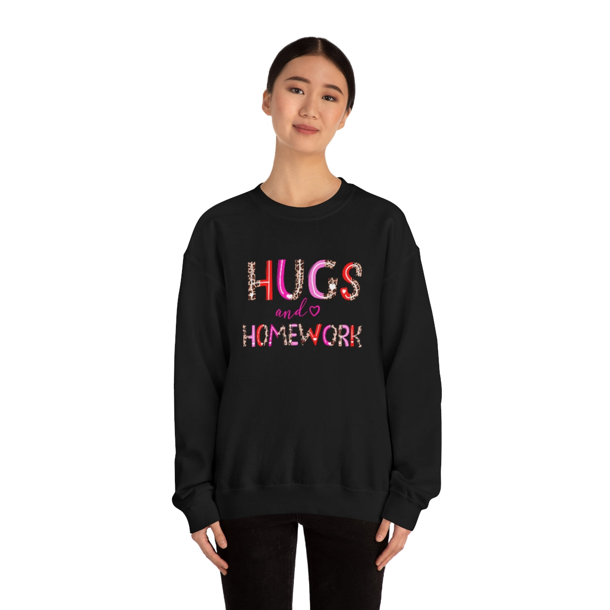 Hugs and Homework Unisex Heavy Blend™ Crewneck Sweatshirt