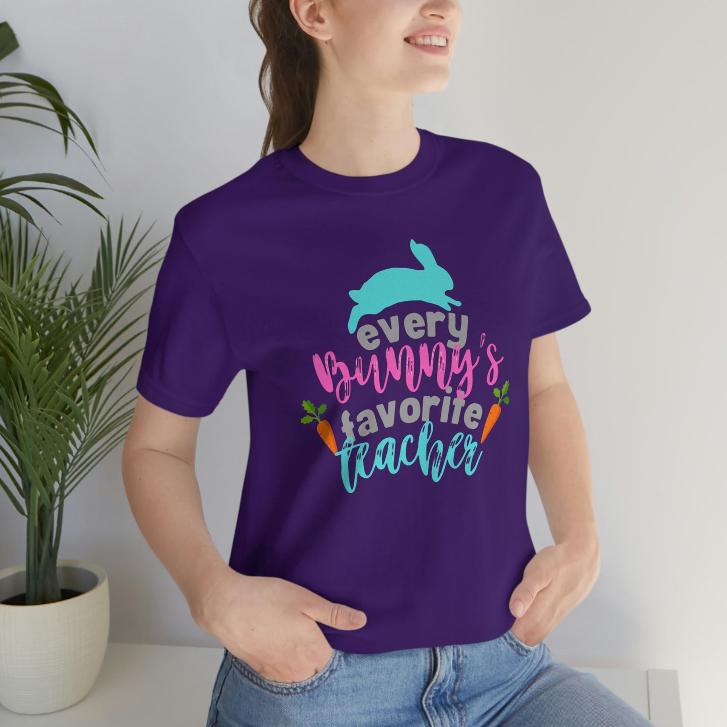 Every Bunny's Favorite Teacher Unisex Jersey Short Sleeve Tee