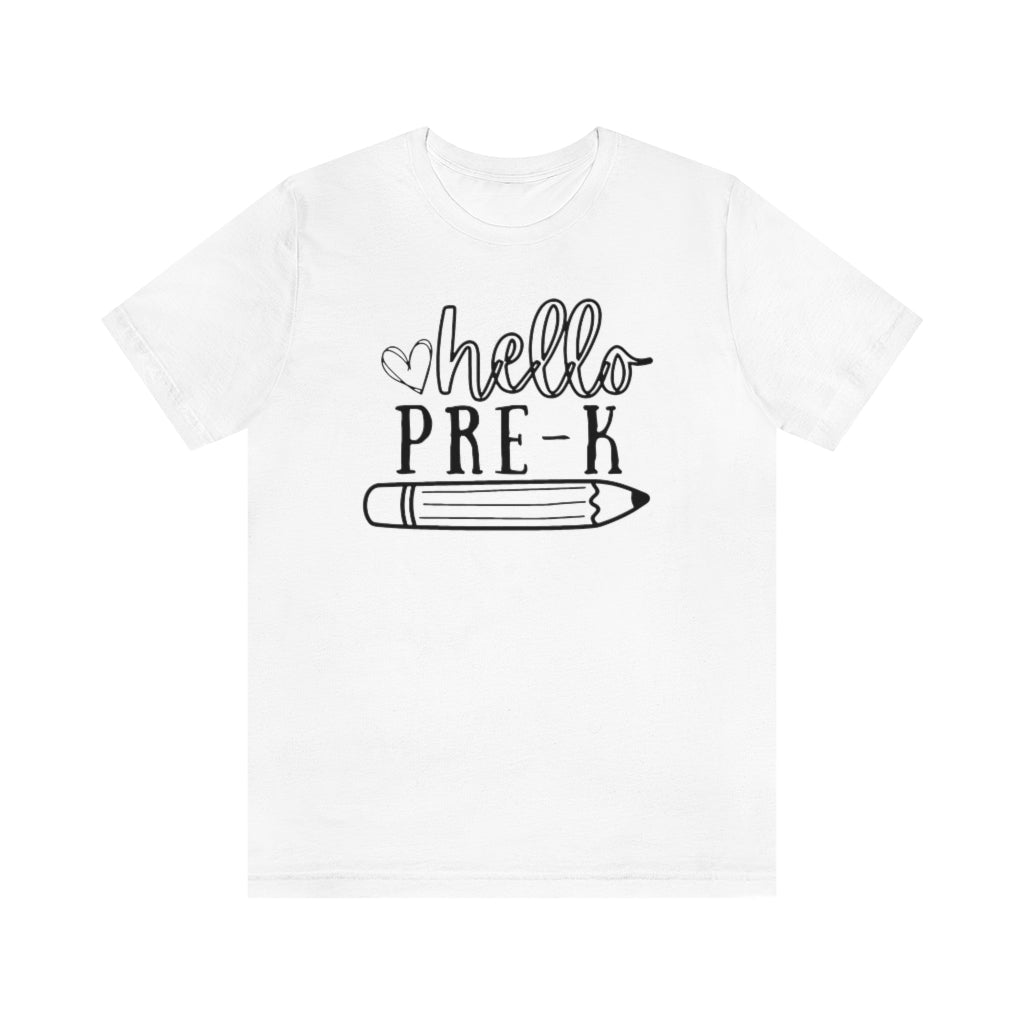 Hello Pre-K Unisex Jersey Short Sleeve Tee