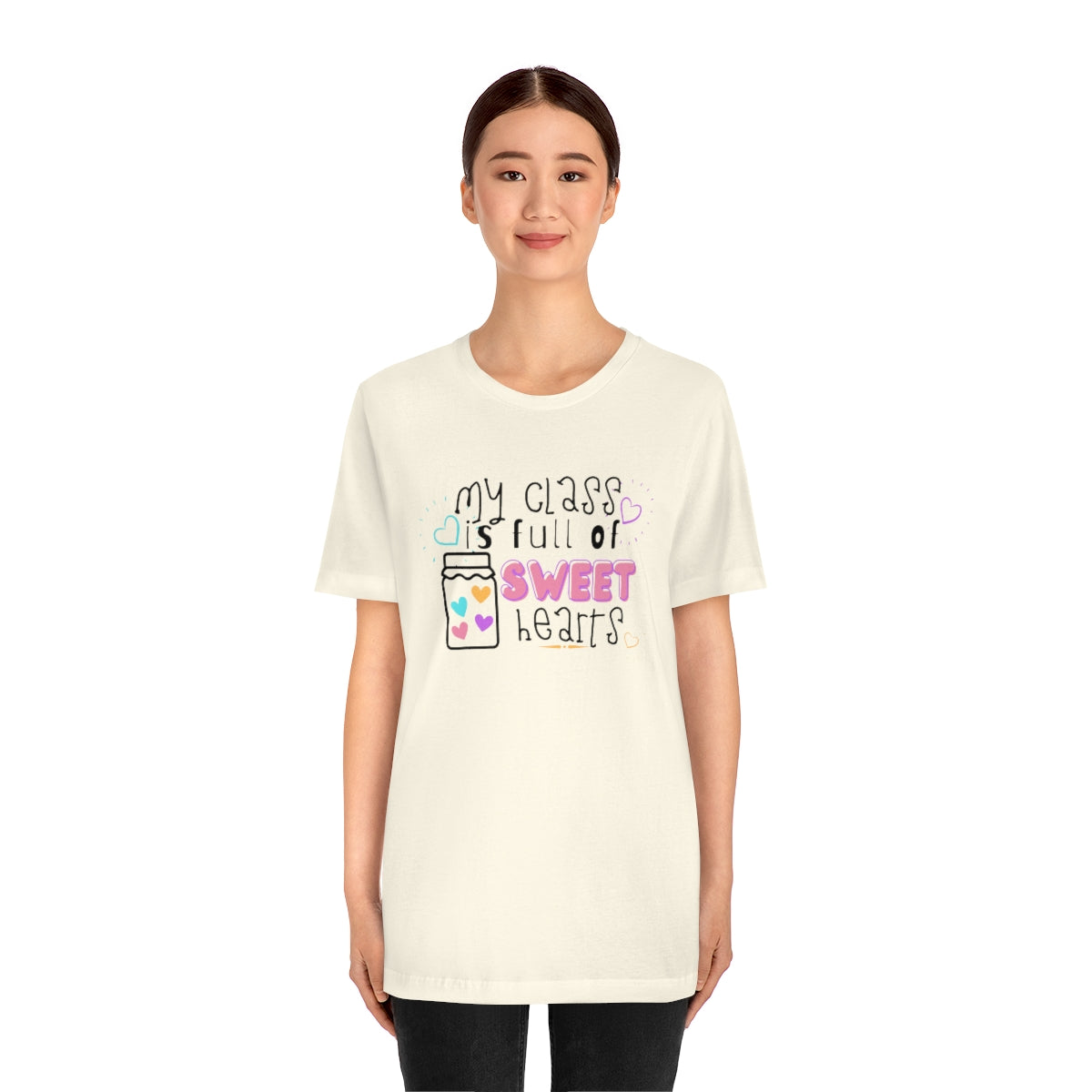 My Class is Full of Sweet Hearts Unisex Jersey Short Sleeve Tee