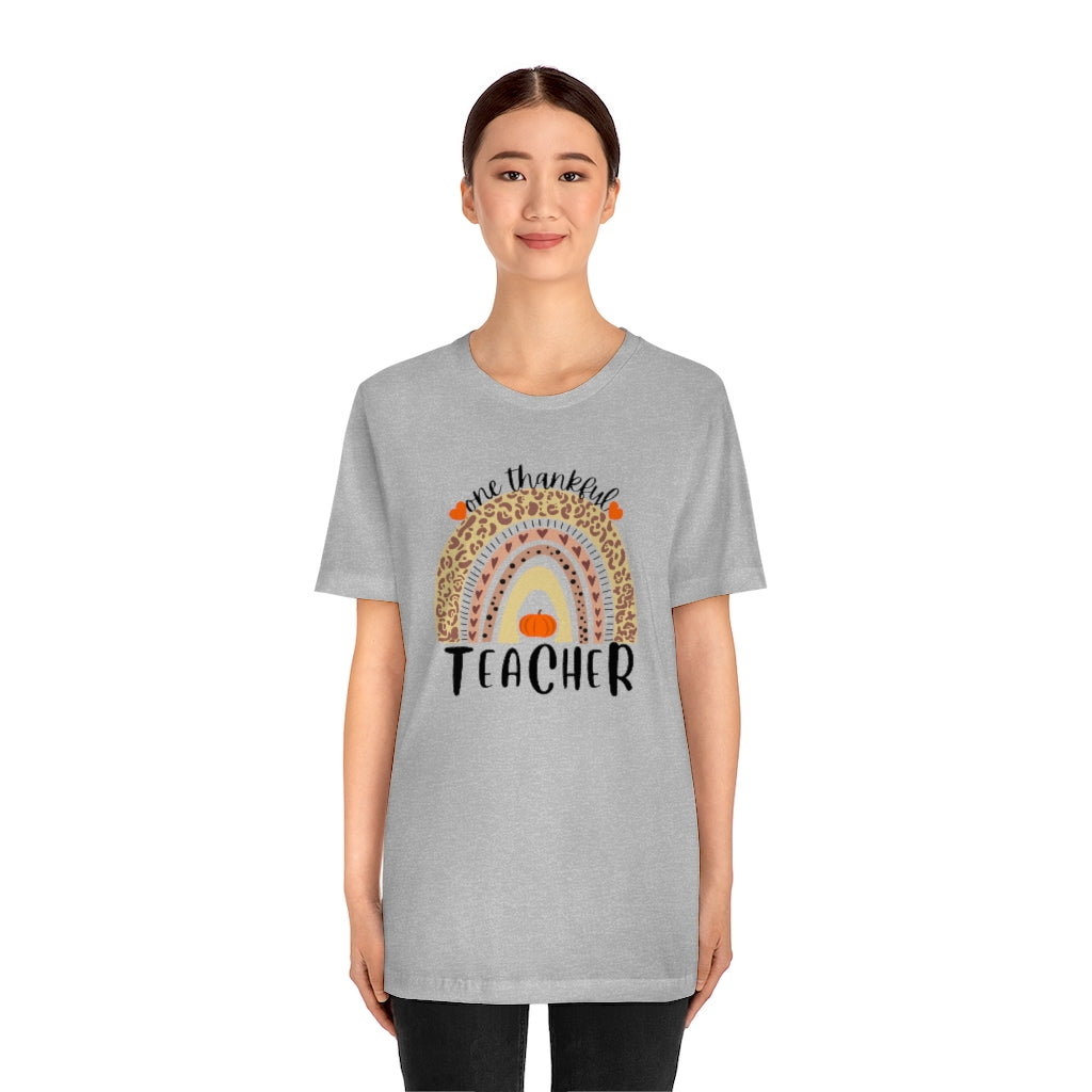 One Thankful Teacher Unisex Jersey Short Sleeve Tee