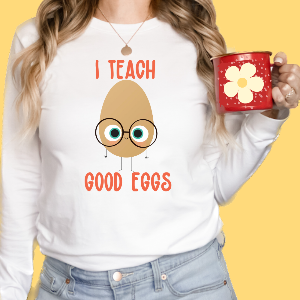 I Teach Good Eggs Unisex Jersey Long Sleeve Tee