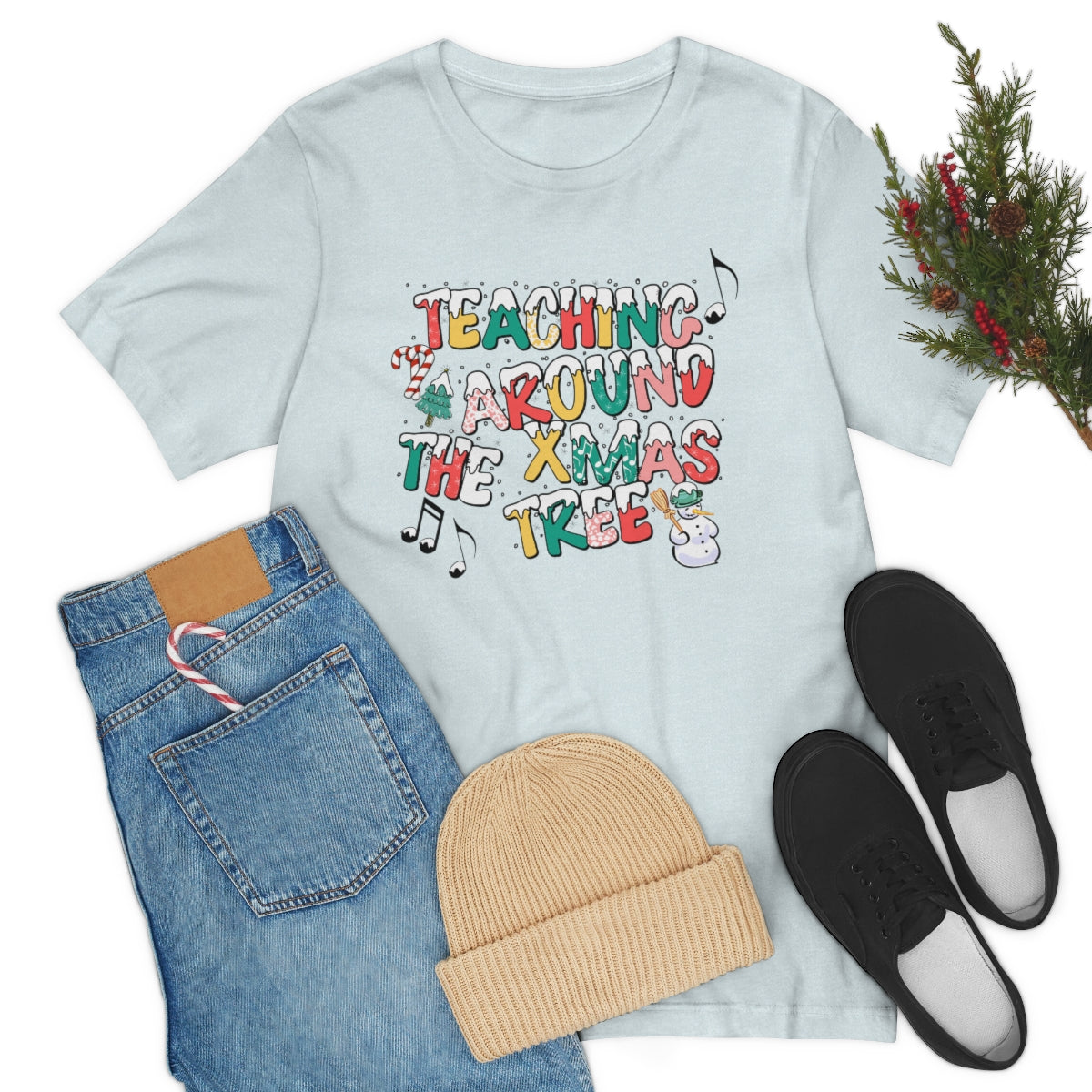 Teaching Around the Xmas Tree Unisex Jersey Short Sleeve Tee