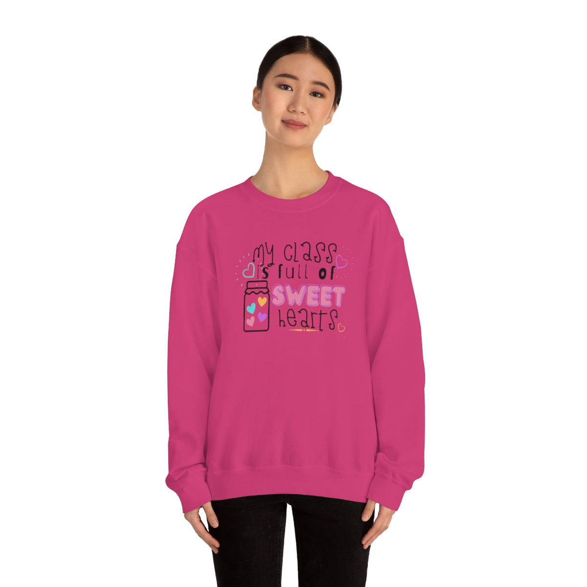 My Class is Full of Sweet Hearts Unisex Heavy Blend™ Crewneck Sweatshirt