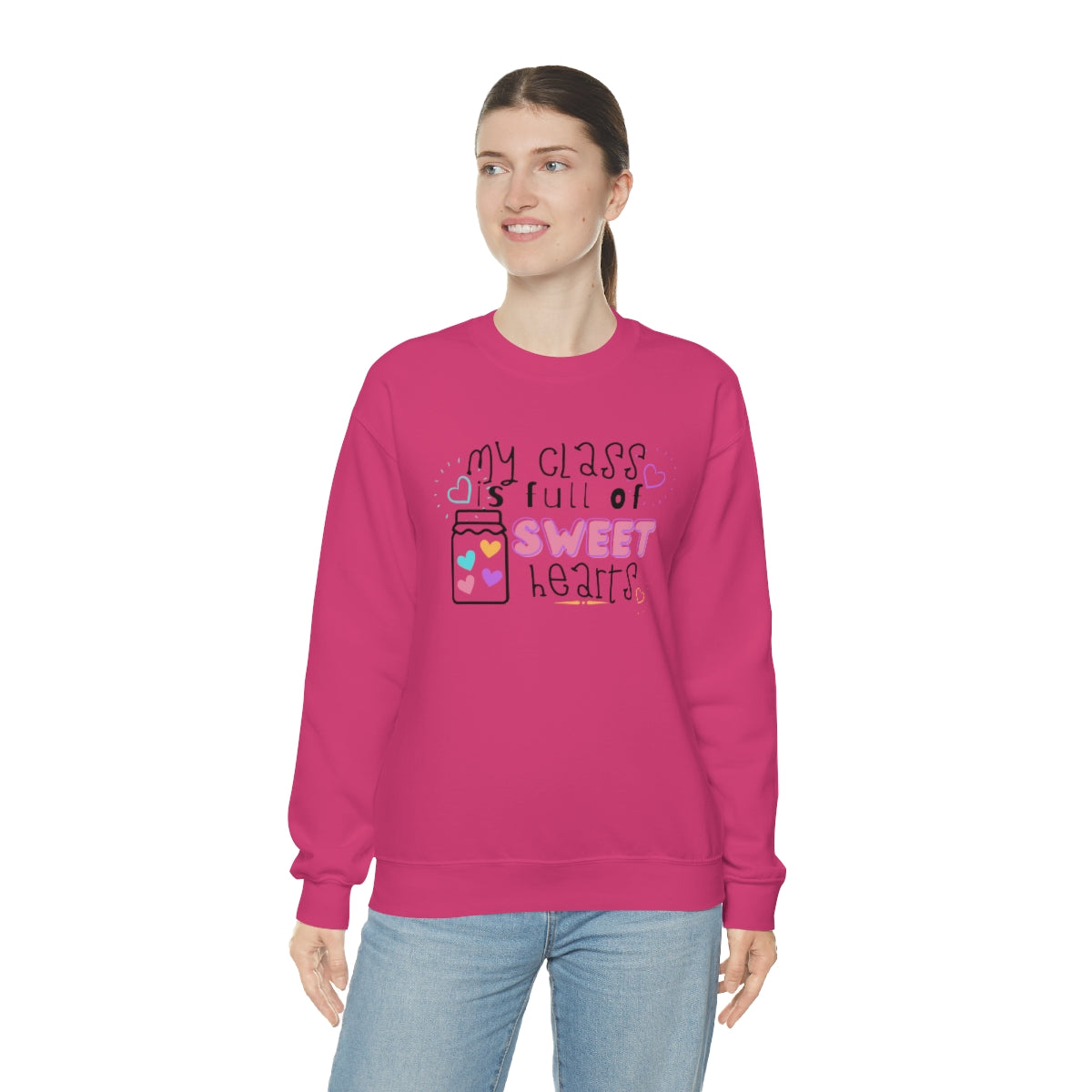 My Class is Full of Sweet Hearts Unisex Heavy Blend™ Crewneck Sweatshirt