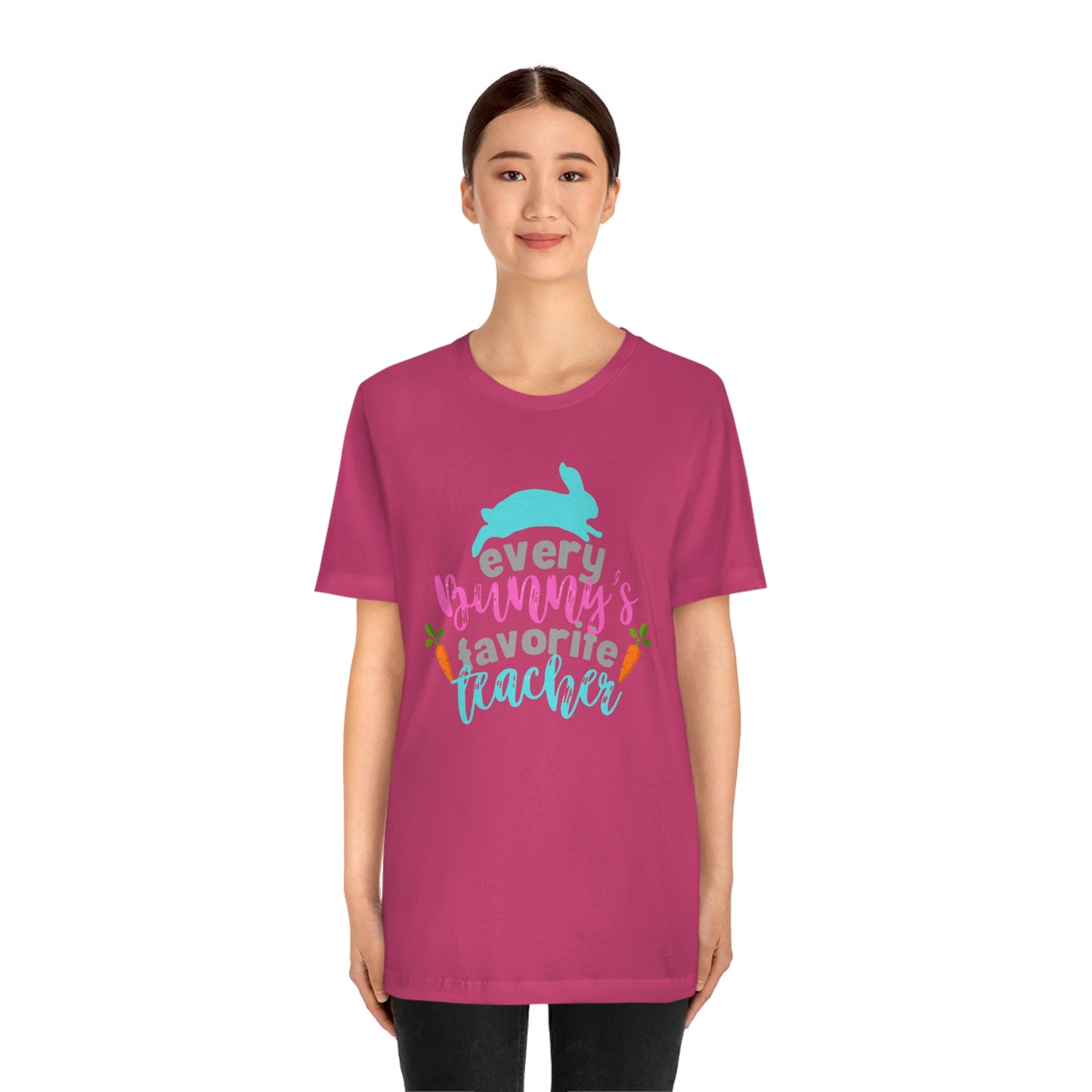 Every Bunny's Favorite Teacher Unisex Jersey Short Sleeve Tee