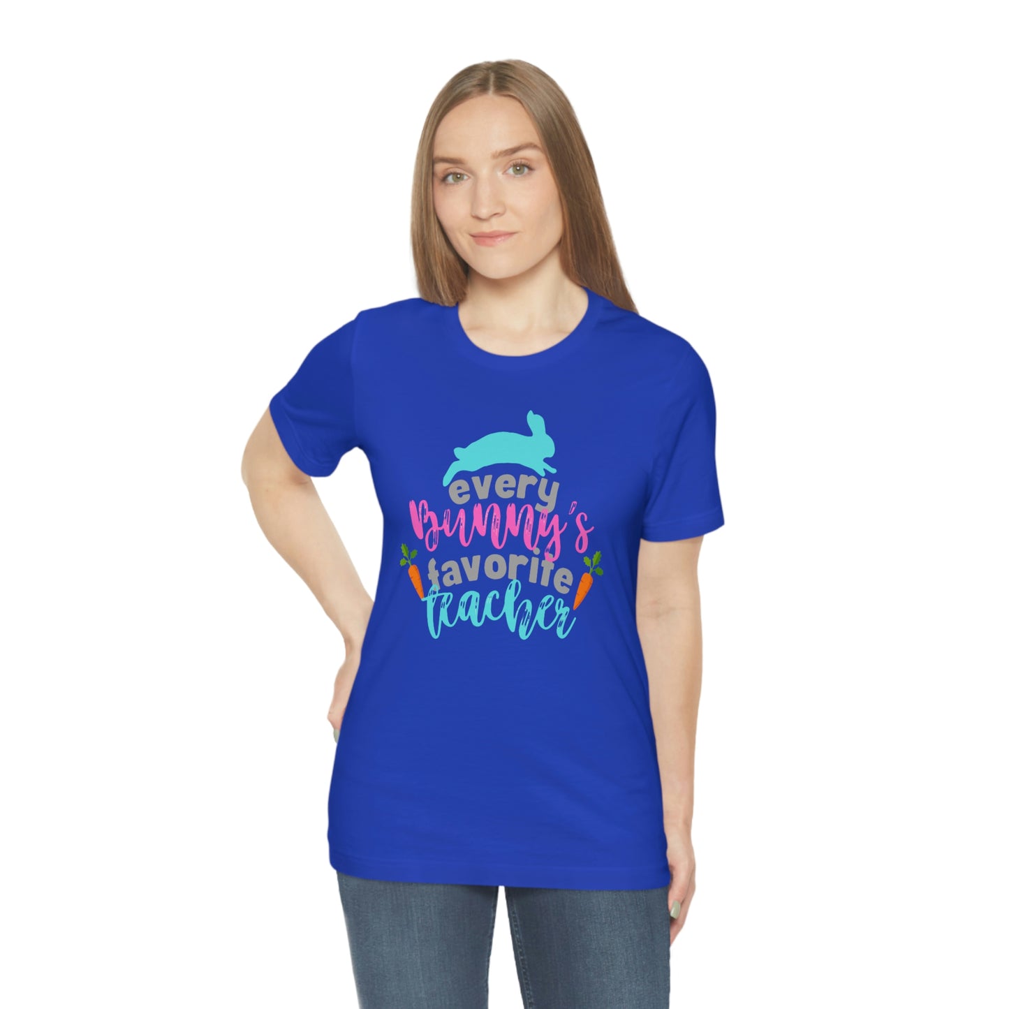 Every Bunny's Favorite Teacher Unisex Jersey Short Sleeve Tee