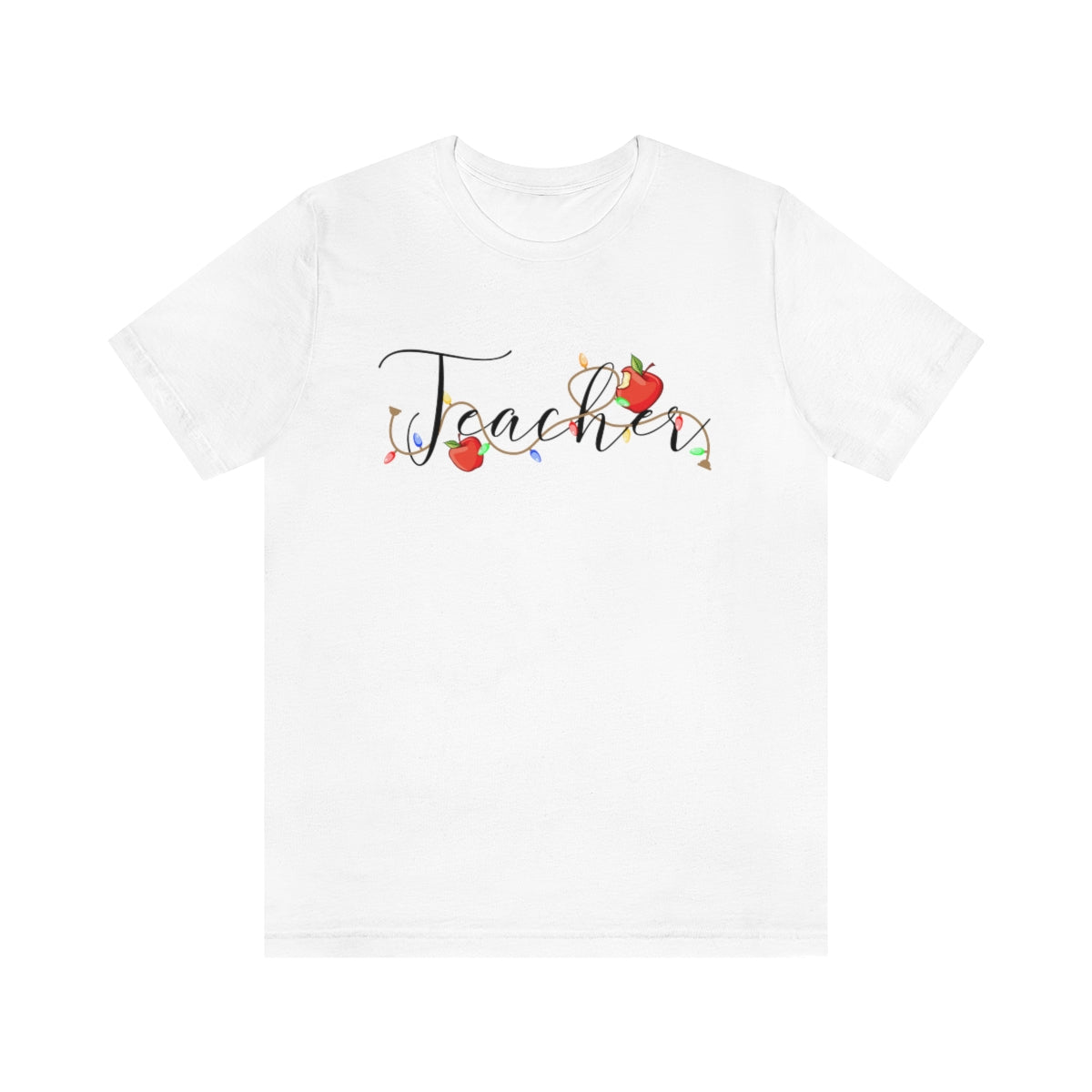 Holiday Lights Teacher Unisex Jersey Short Sleeve Tee