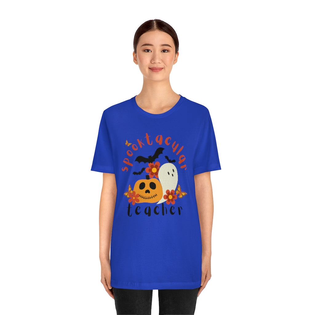 Spooktacular Teacher Unisex Jersey Short Sleeve Tee