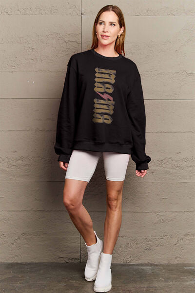 Mama Vertical Lightning Bolt Crewneck