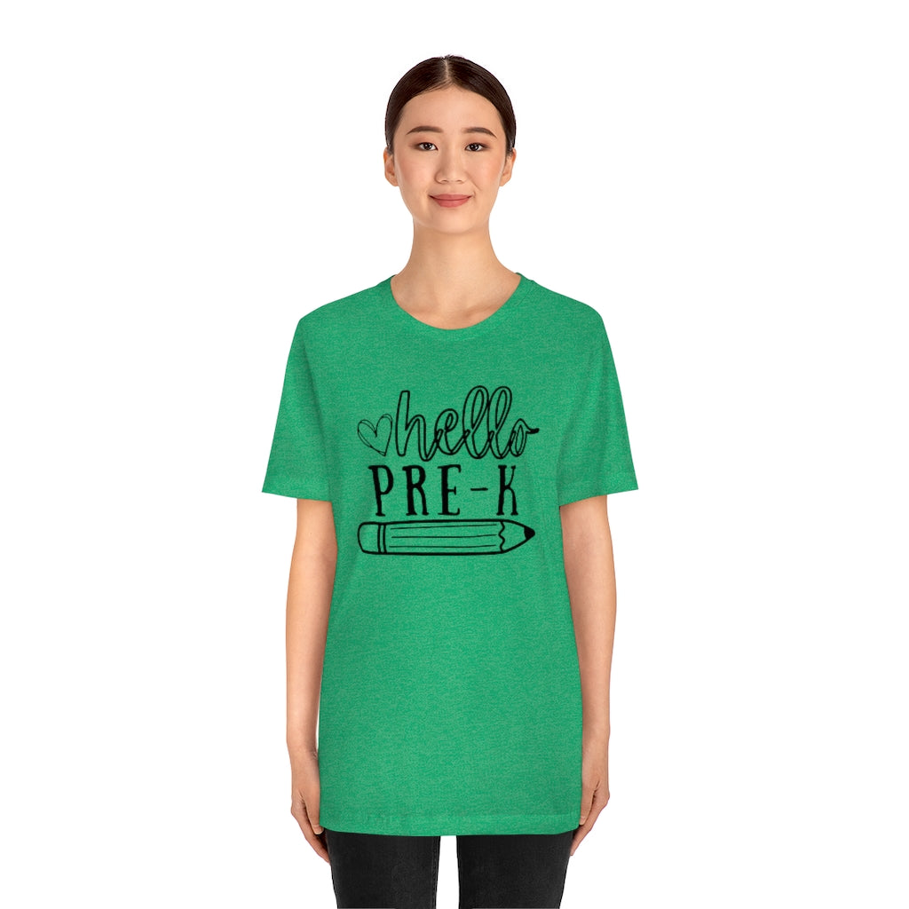 Hello Pre-K Unisex Jersey Short Sleeve Tee