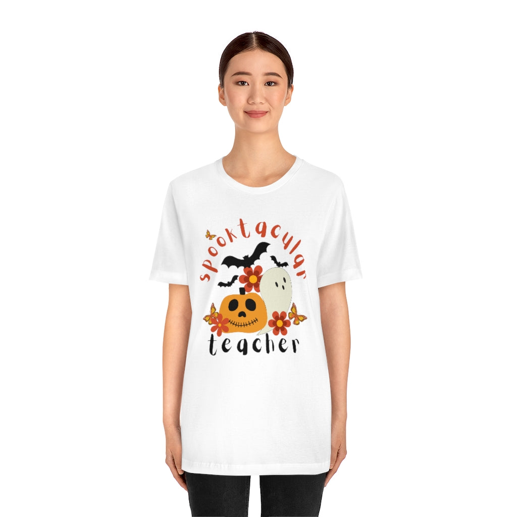 Spooktacular Teacher Unisex Jersey Short Sleeve Tee