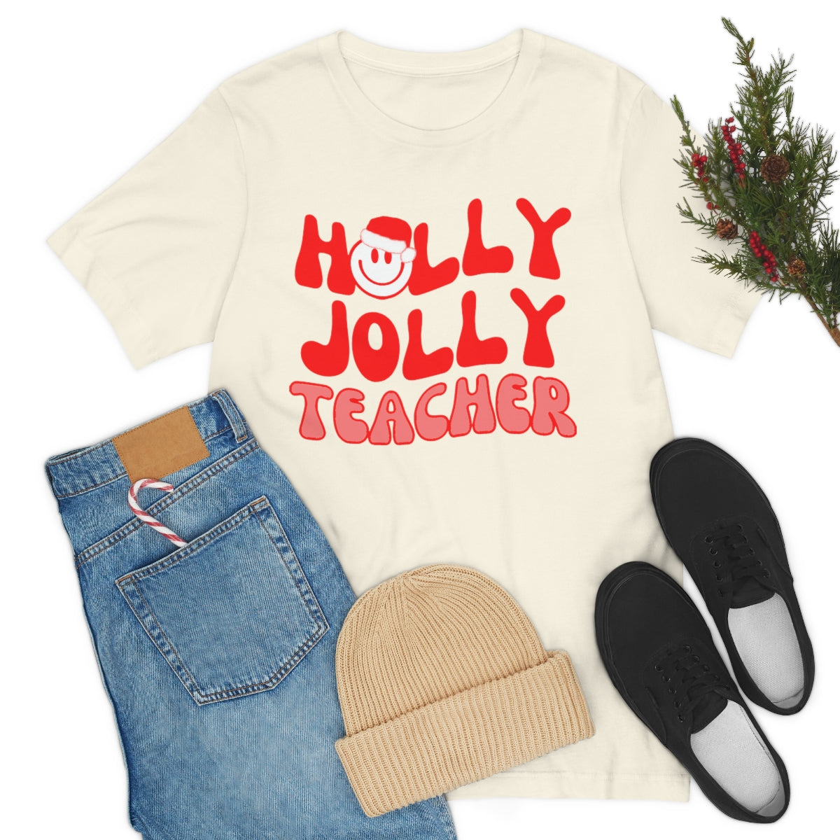 Holly Jolly Teacher Tee