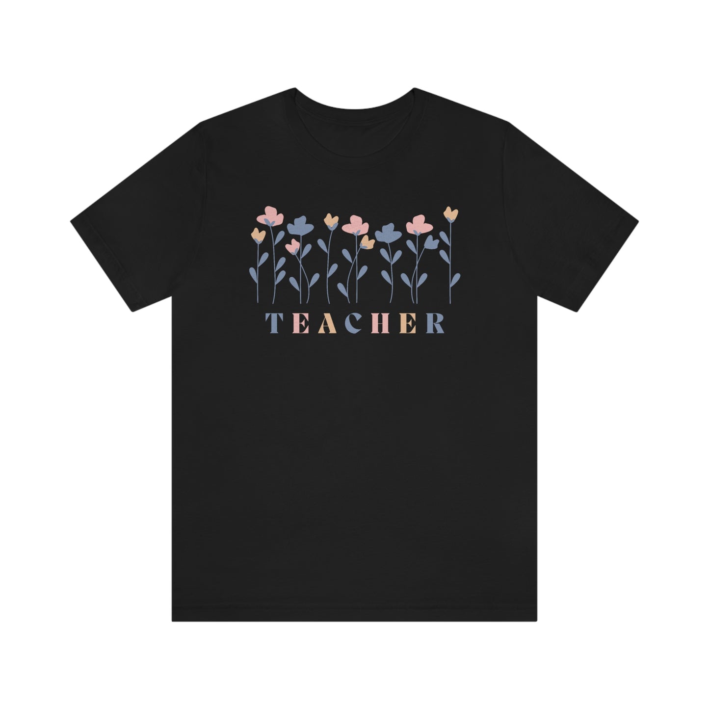 Spring Flowers Teacher Unisex Jersey Short Sleeve Tee