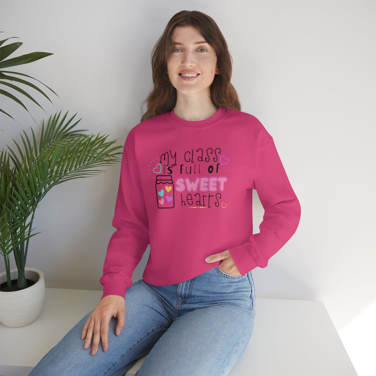 My Class is Full of Sweet Hearts Unisex Heavy Blend™ Crewneck Sweatshirt