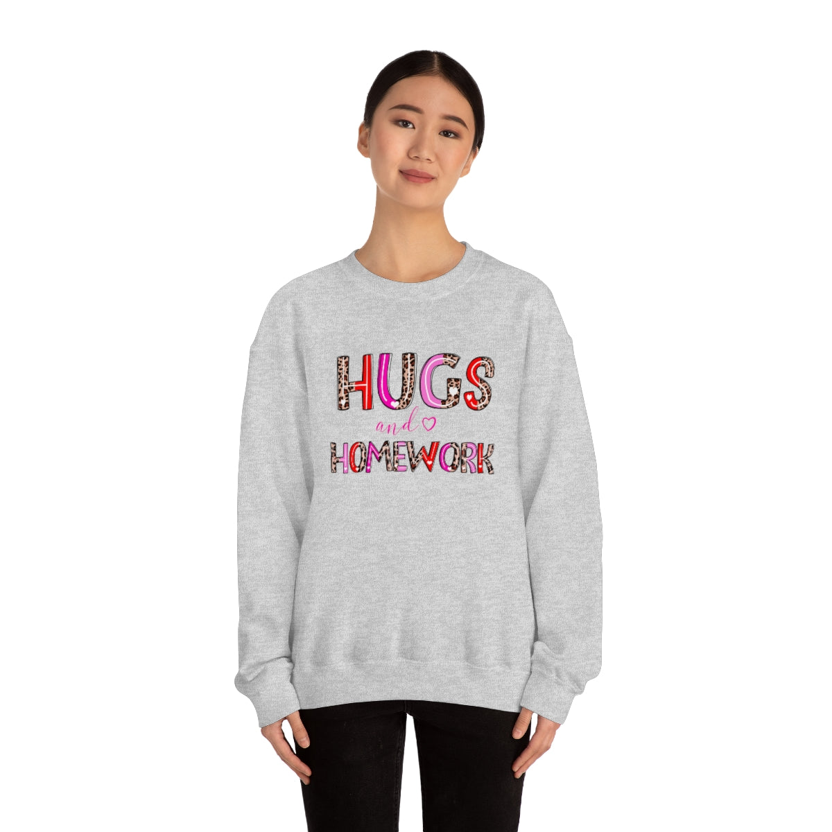 Hugs and Homework Unisex Heavy Blend™ Crewneck Sweatshirt