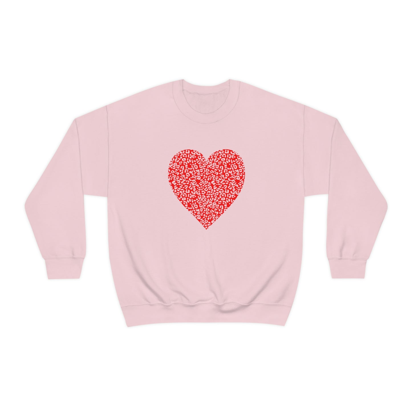 Leopard Heart Print Unisex Heavy Blend™ Crewneck Sweatshirt