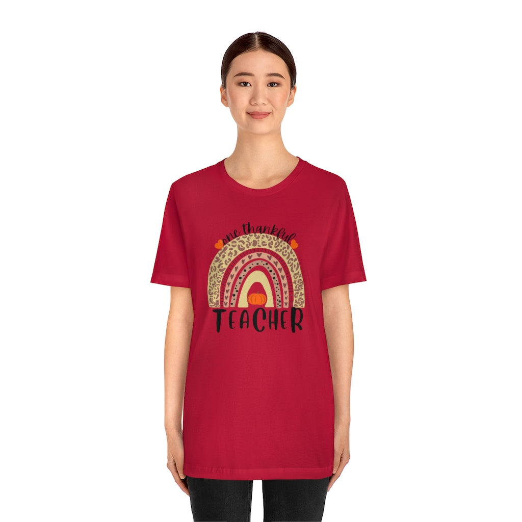 One Thankful Teacher Unisex Jersey Short Sleeve Tee